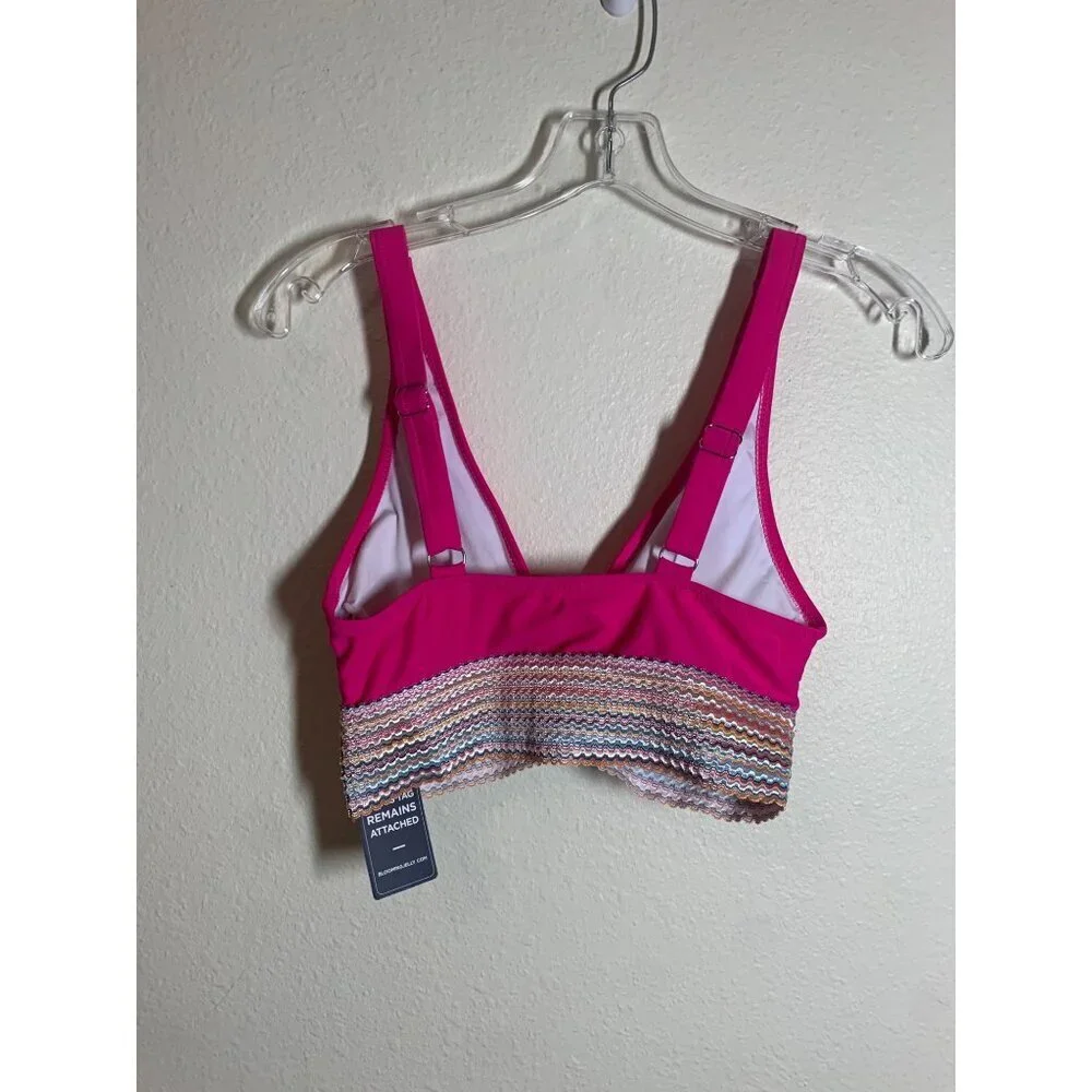 NWT Blooming Jelly Boho Swimsuit Top Beach Pool Summer Pink Women's Size Small